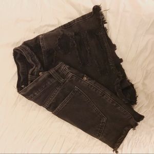 Abercrombie and Fit h Black shorts